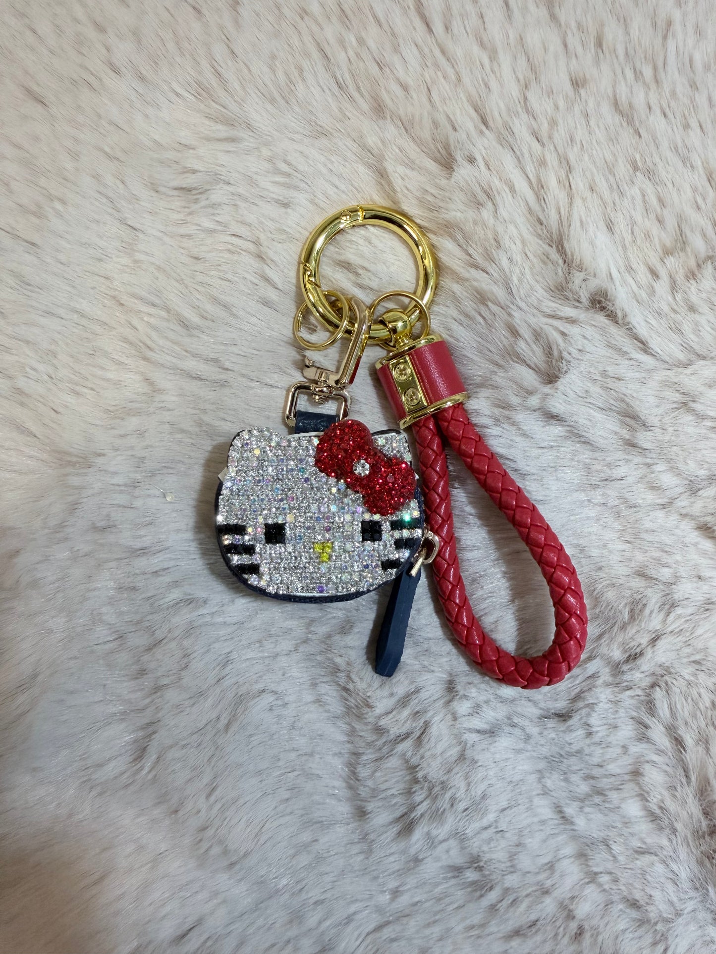 Hello kitty porte pièce strass - porte clé