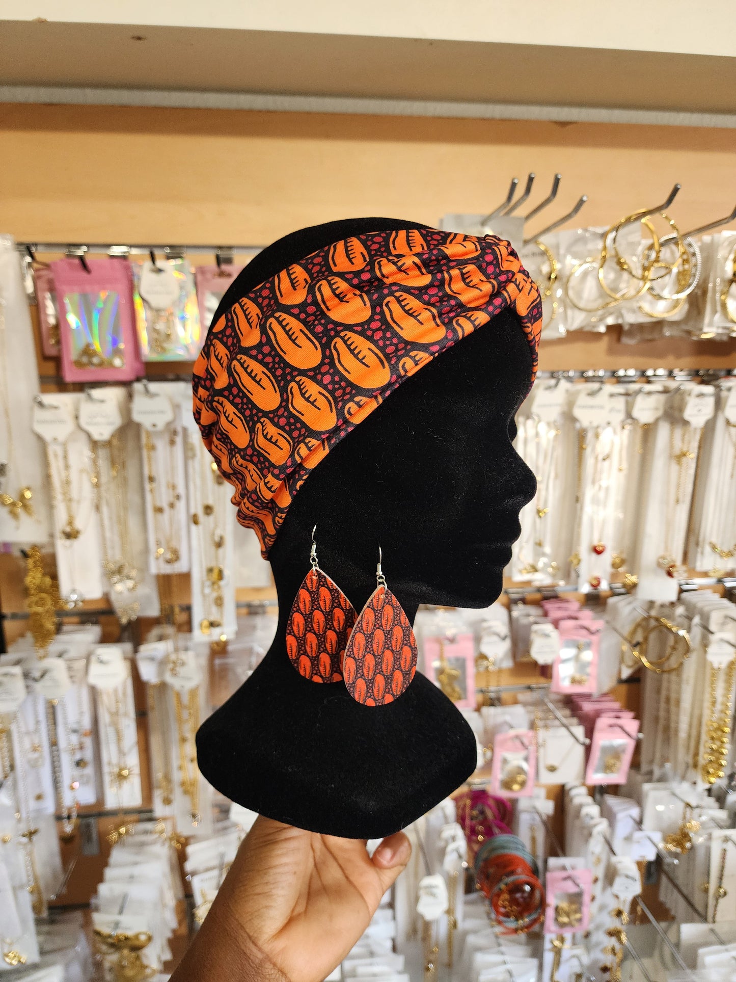 Bandeau + boucles d'oreilles