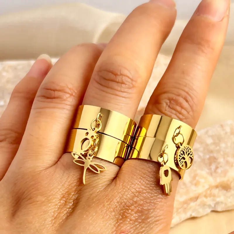 Bague Symb acier inoxydable