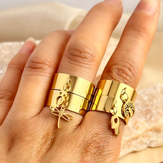 Bague Symb acier inoxydable