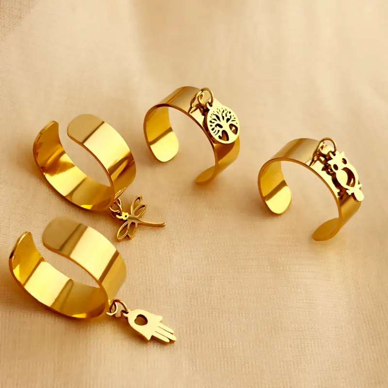 Bague Symb acier inoxydable