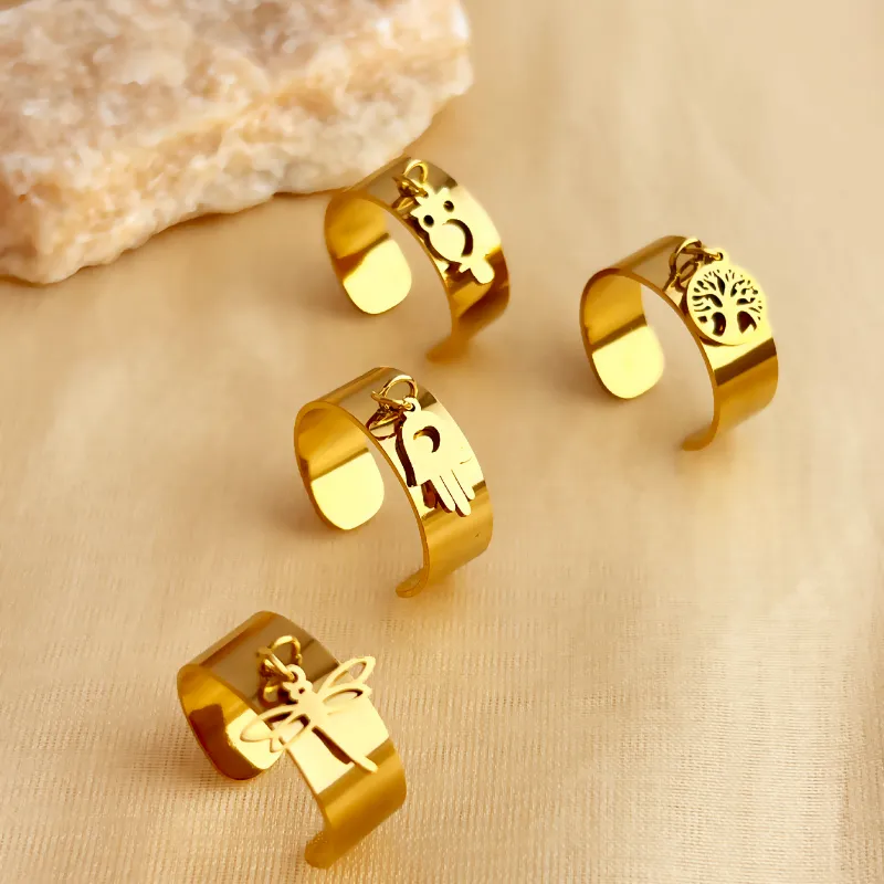 Bague Symb acier inoxydable