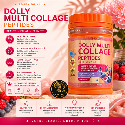 Dolly Multi Collagen Peptides – Peau Ferme, Cheveux Forts, Ongles Résistants & Articulations Souples