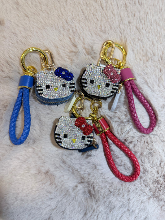 Hello kitty porte pièce strass - porte clé