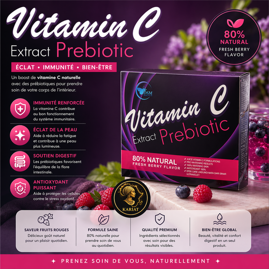 Vitamin C Extract Prebiotic – Immunité, Digestion & Éclat en Un Seul Produit