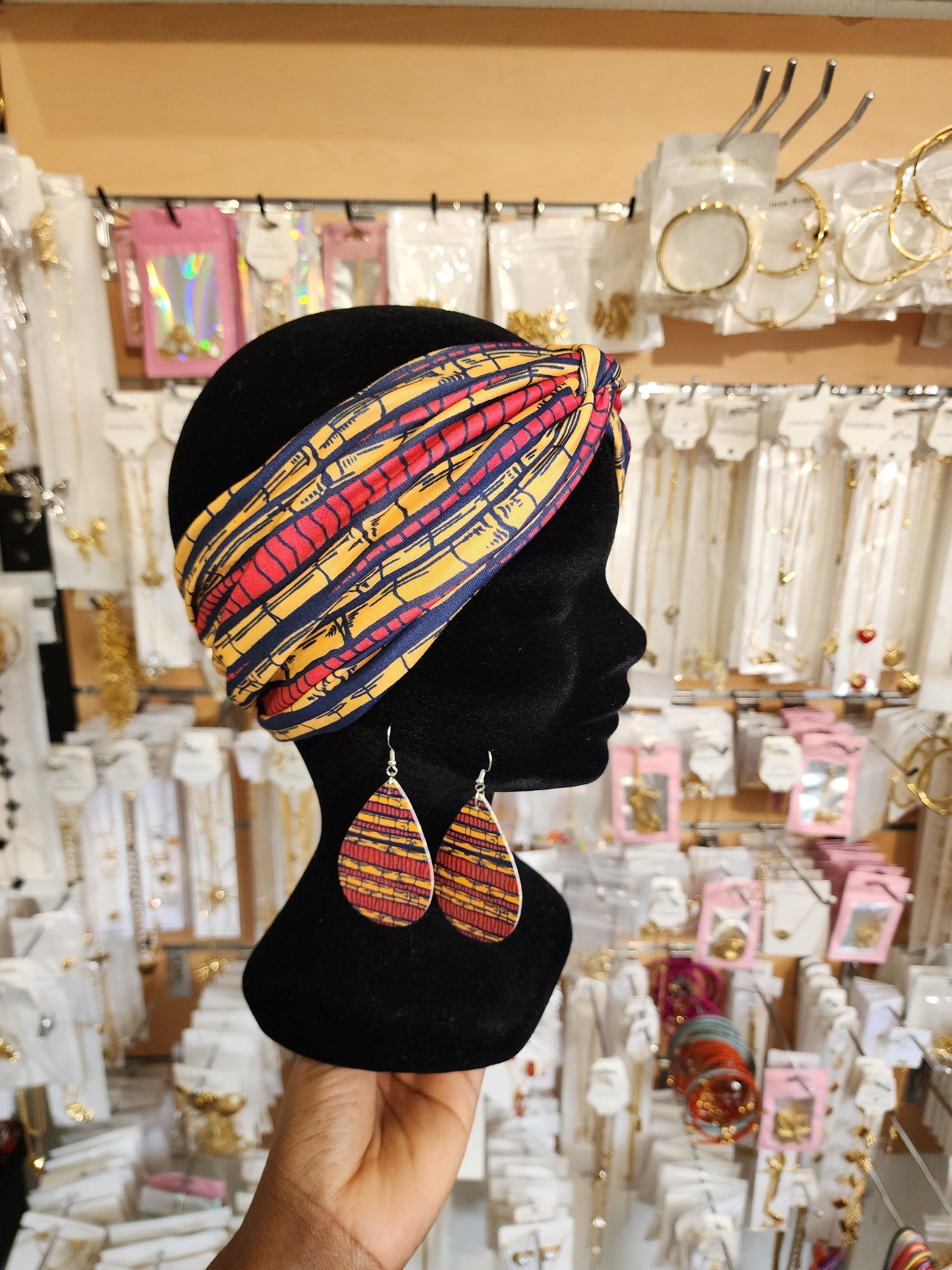 Bandeau + boucles d'oreilles