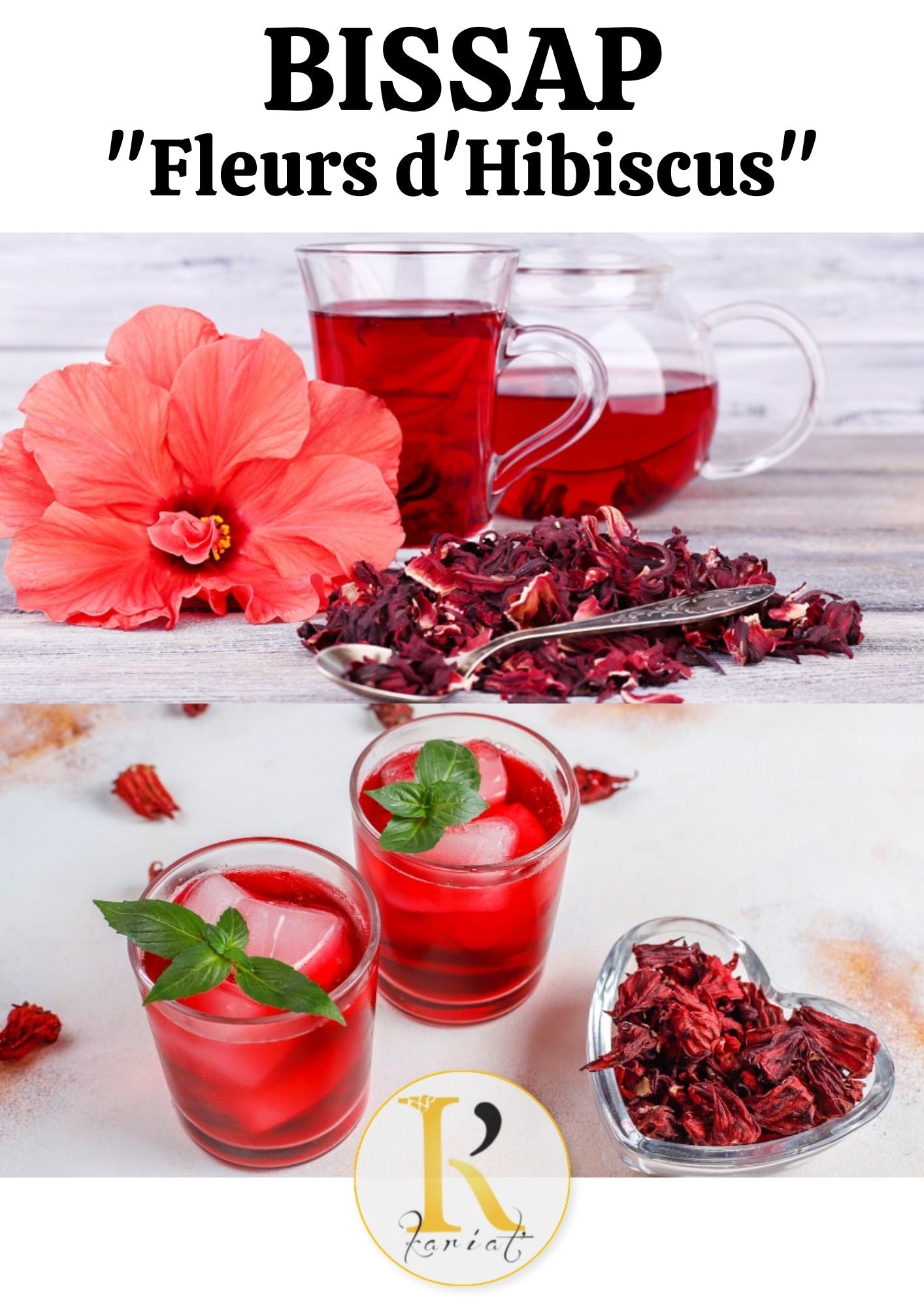 Fleurs d'hibiscus "BISSAP" bio et pure